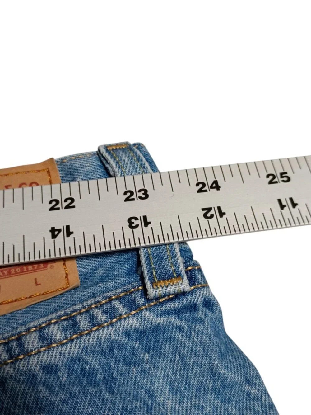 Levi's 501 Original Distressed High Rise Jean Shorts - 24W